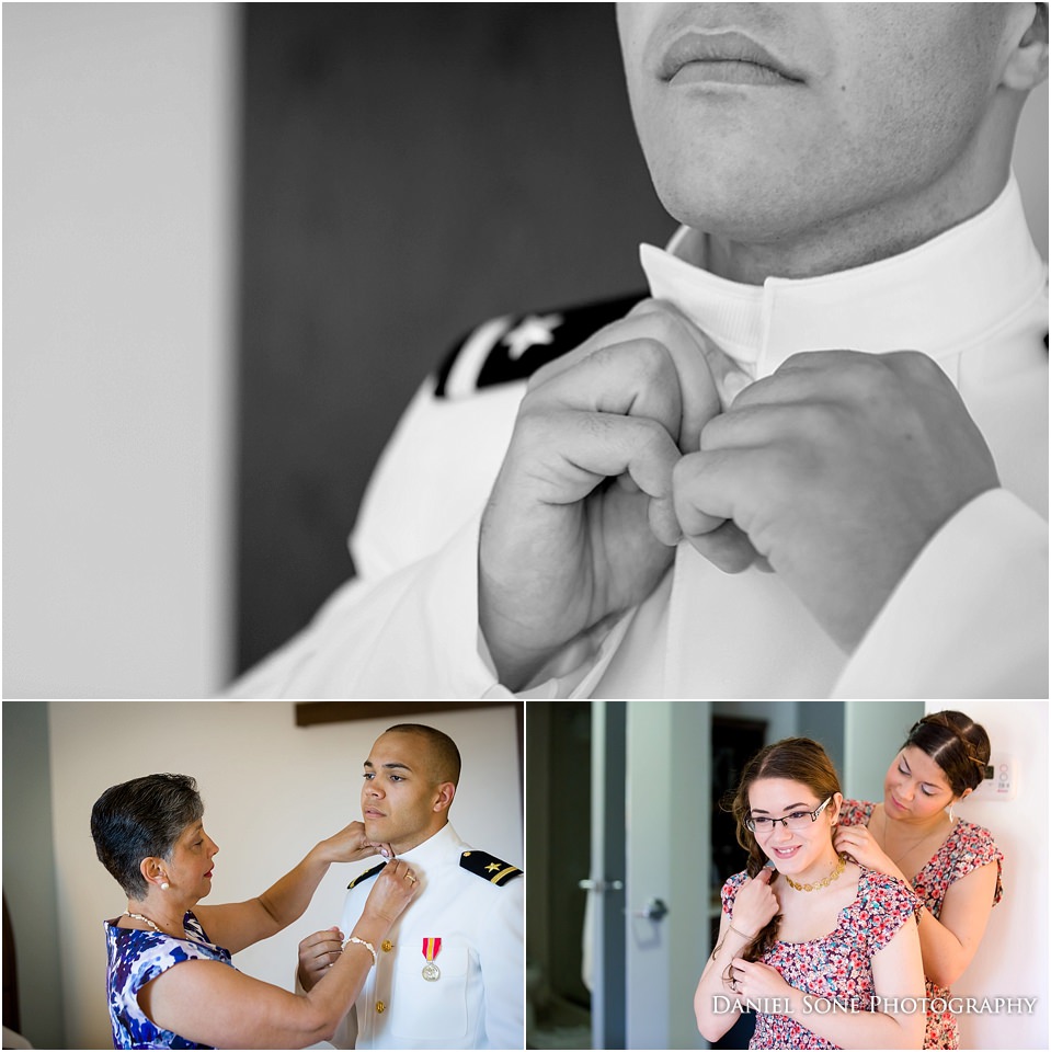 Gabriel and Angelica had a Catholic military wedding at the Basilica of St. Mary Star of the Sea.