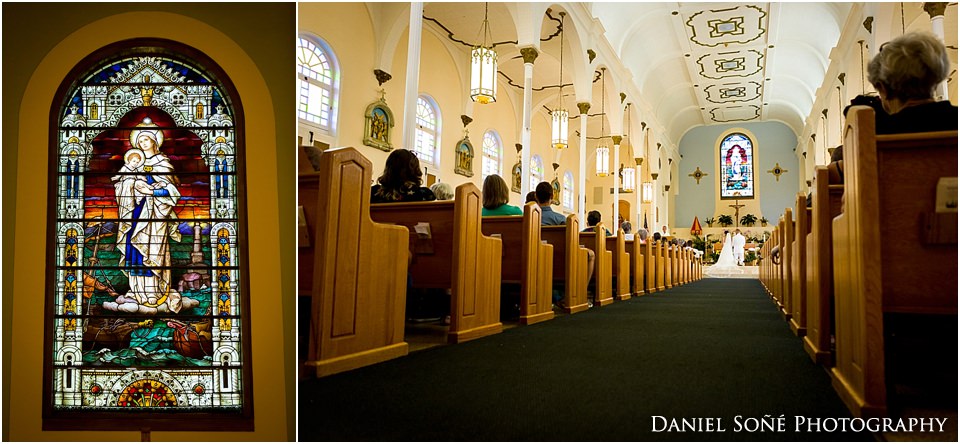 Gabriel and Angelica had a Catholic military wedding at the Basilica of St. Mary Star of the Sea.