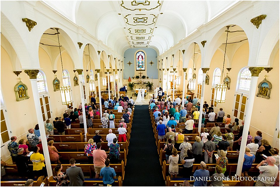 Gabriel and Angelica had a Catholic military wedding at the Basilica of St. Mary Star of the Sea.