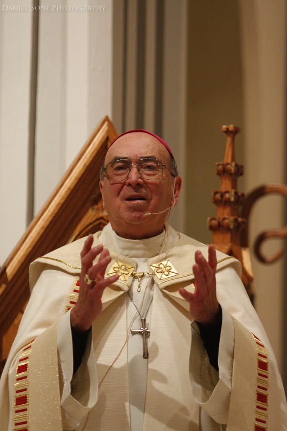 Bishop of Pueblo, Arthur N. Tafoya, during his remarks at Sacred Heart Cathedral in Pueblo, CO.