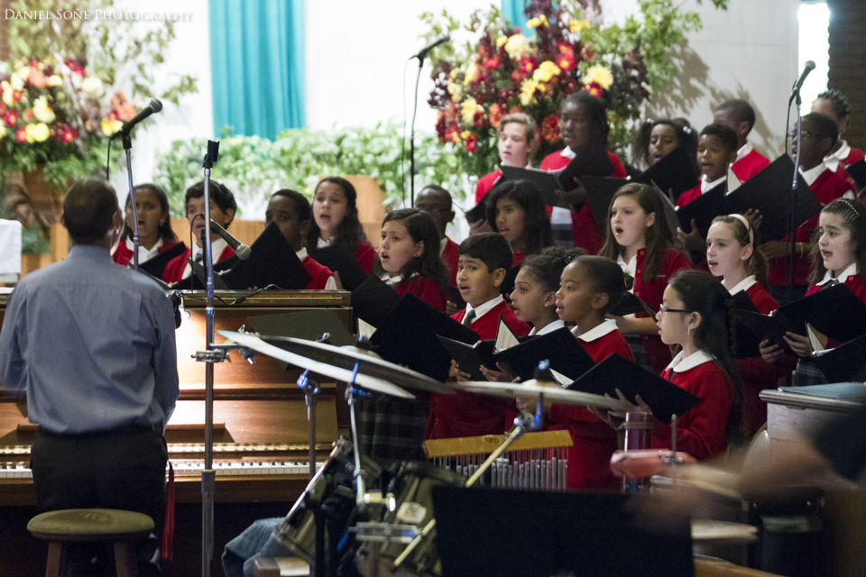  A children's choir sings beautifully during the Transitus of St. Francis of Assisi at St. Camillus Church in Silver Spring, MD.