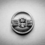incribed diamond wedding ring - anillo de bodas de diamante