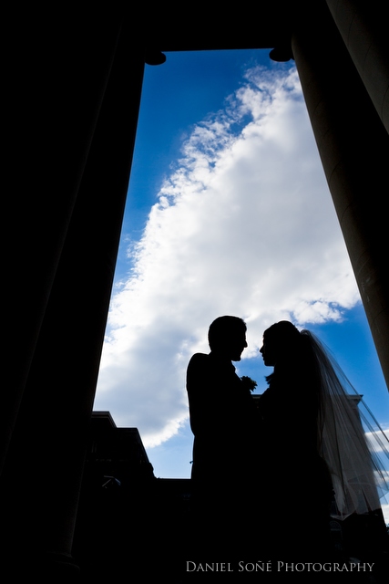 wedding silhouette at the Carnegie Institution for Science
