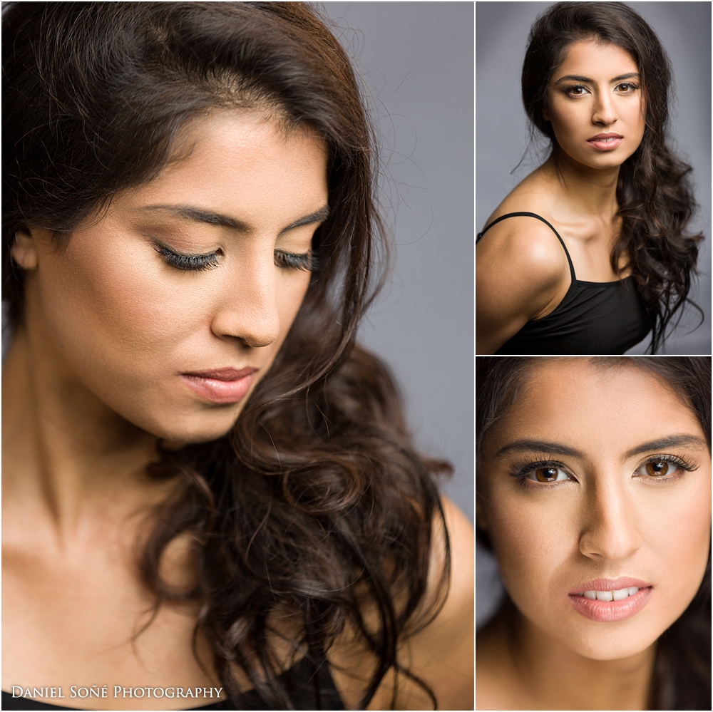 High fashion indian model in black - MUA Glam by Jeet
